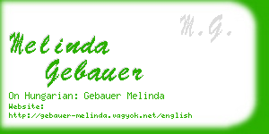 melinda gebauer business card